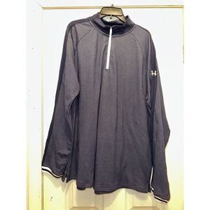 Under Armout Navy With White Trim Lightweight Quarter‎ Zip Pullover Size Large